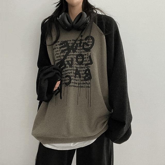 Love Bag Waffle Sweatshirt