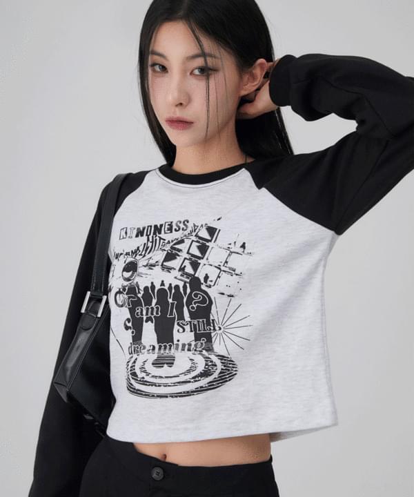 Dreaming raglan crop long sleeve 2 colors