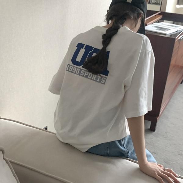 Lilbree lettering cotton short sleeve t-shirt