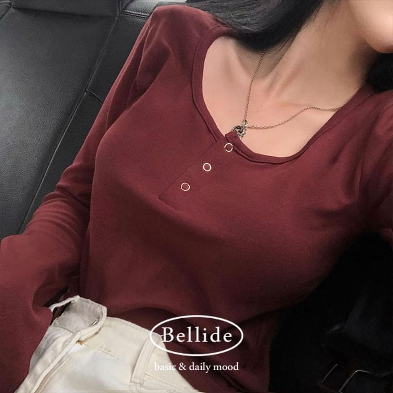 Snap Spandex Loose Fit Long Sleeve Tee (Ships Today)