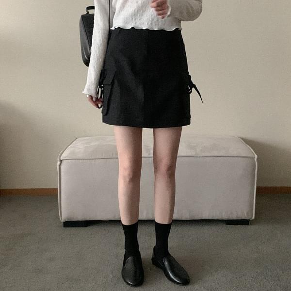 Delmon cotton cargo miniskirt