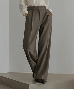 Moria Pintuck Wide Slacks