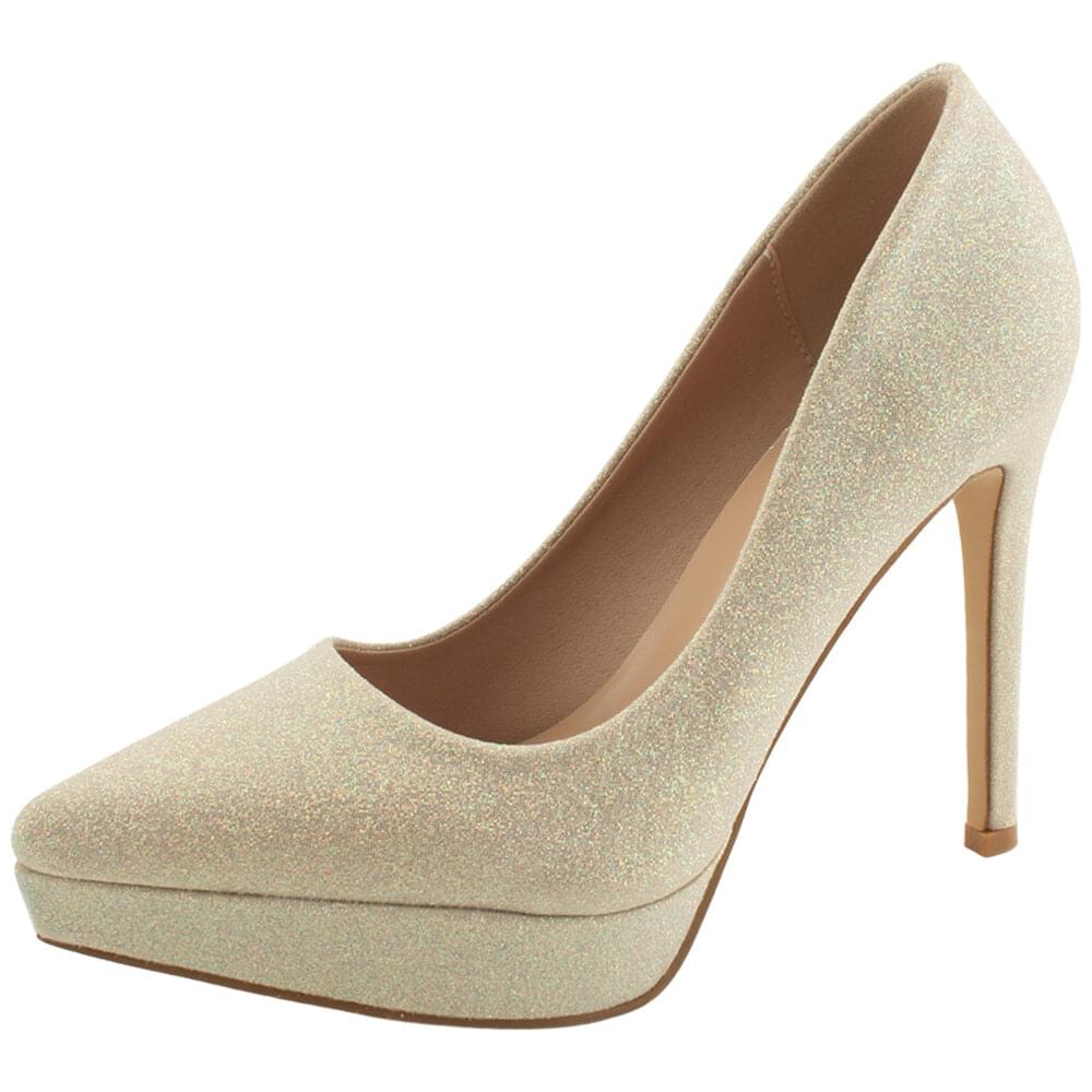 Stiletto heel Gaboshi high heel pumps 12cm gold pearl