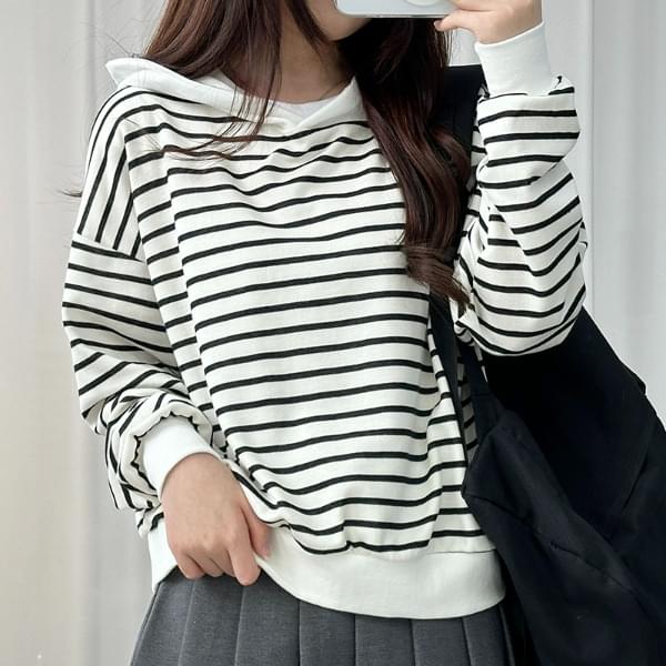 Pudding Striped Hoodie