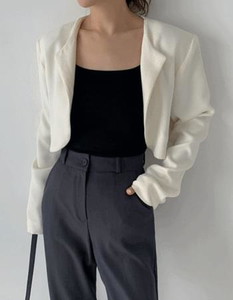 Open round cropped bolero jacket