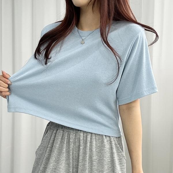Jenny crop plain short sleeve t-shirt