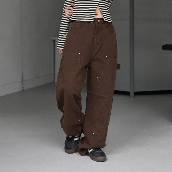 Nuts Rivet Wide Pants