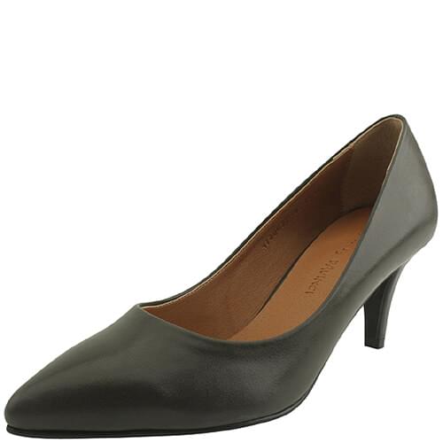 Domestic production stiletto heel basic pumps middle heel gray