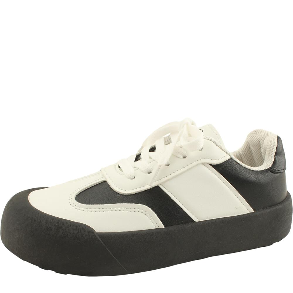 German Army trendy casual two-tone sneakers black