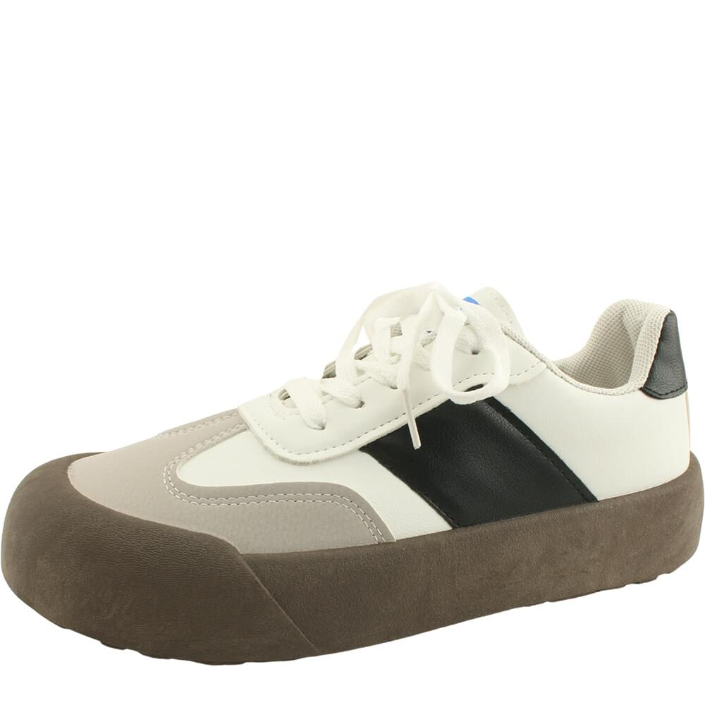 German Army trendy casual two-tone sneakers brown