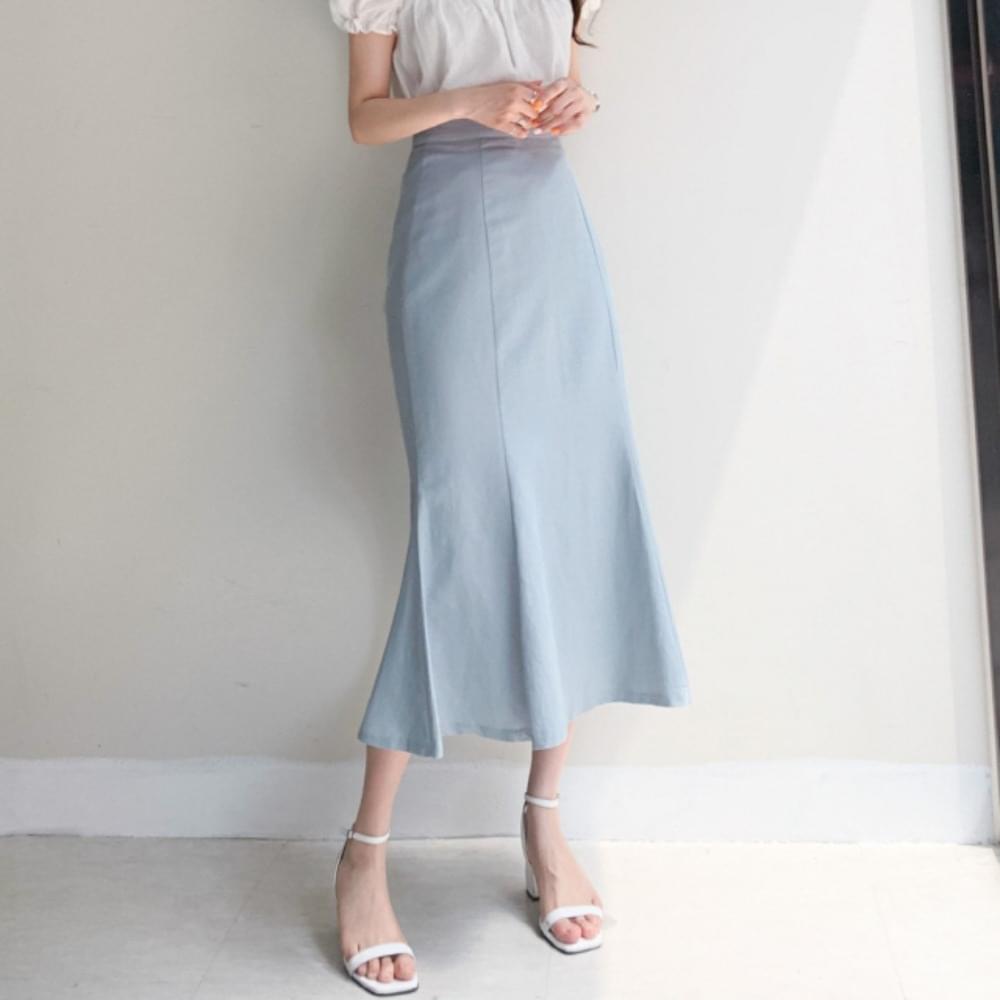Mermaid Linen Long Skirt Ivory / Sora / Light Beige / Dark Beige / Black