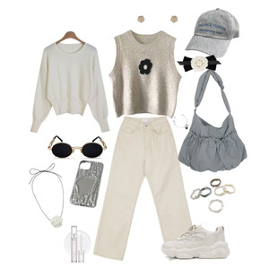 Longsleeve,Longsleeve,Simplelook,Pants,Casual,School,Feminine 코디