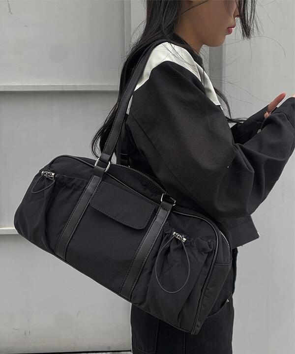 Bigger nylon Boston shoulder bag