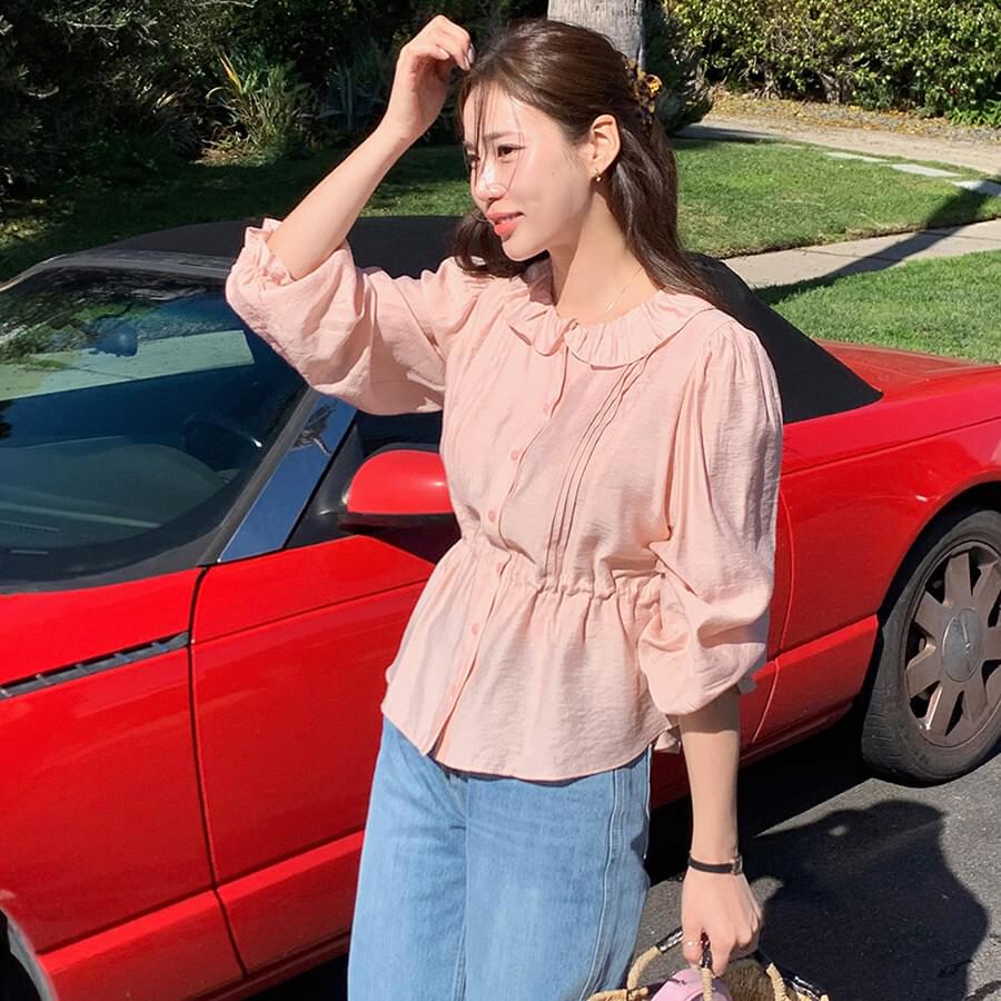 Lepi shirring blouse