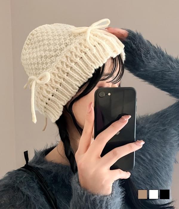 Musky Ribbon Knitwear Bungeoji Beanie Bucket Hat 帽子