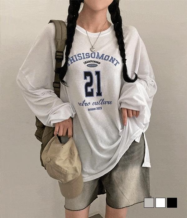 Culture 21, slender fit slab cut Loose-fit long sleeve t-shirt 长袖上衣