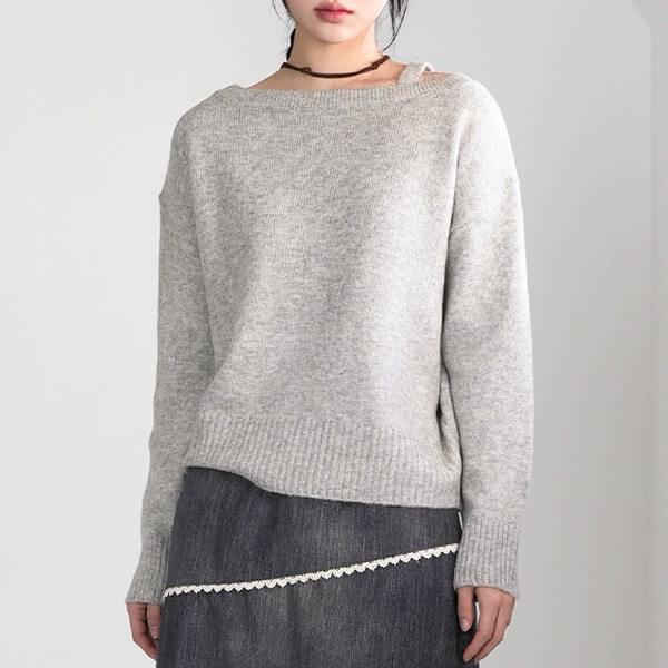 Obi Off Shoulder Uncut Knitwear