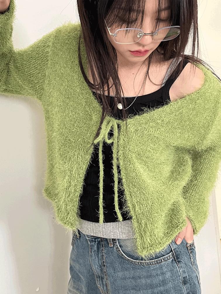 Pine needle ribbon bolero