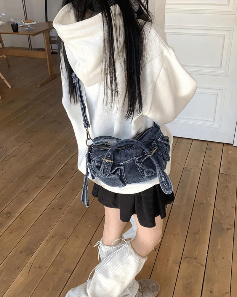Cargo Y2K Heart Denim Tote Crossbody Bag 肩背包