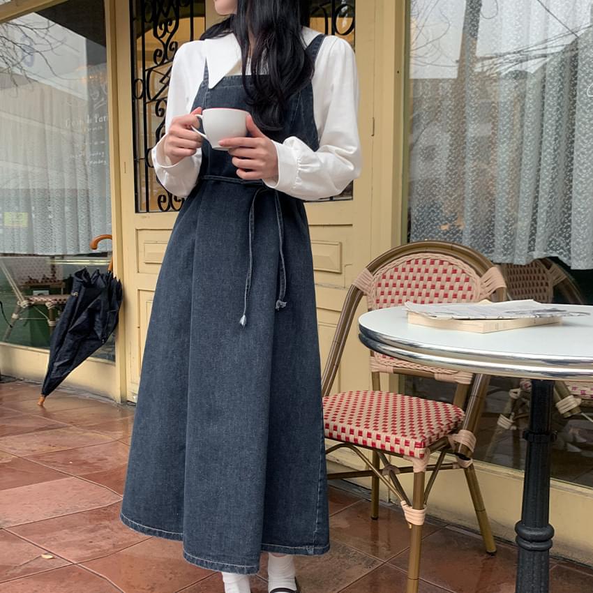 Forbid bustier denim long Dress