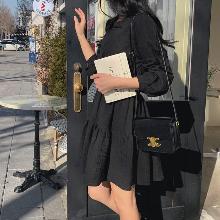 Renua shirring flare mini Dress