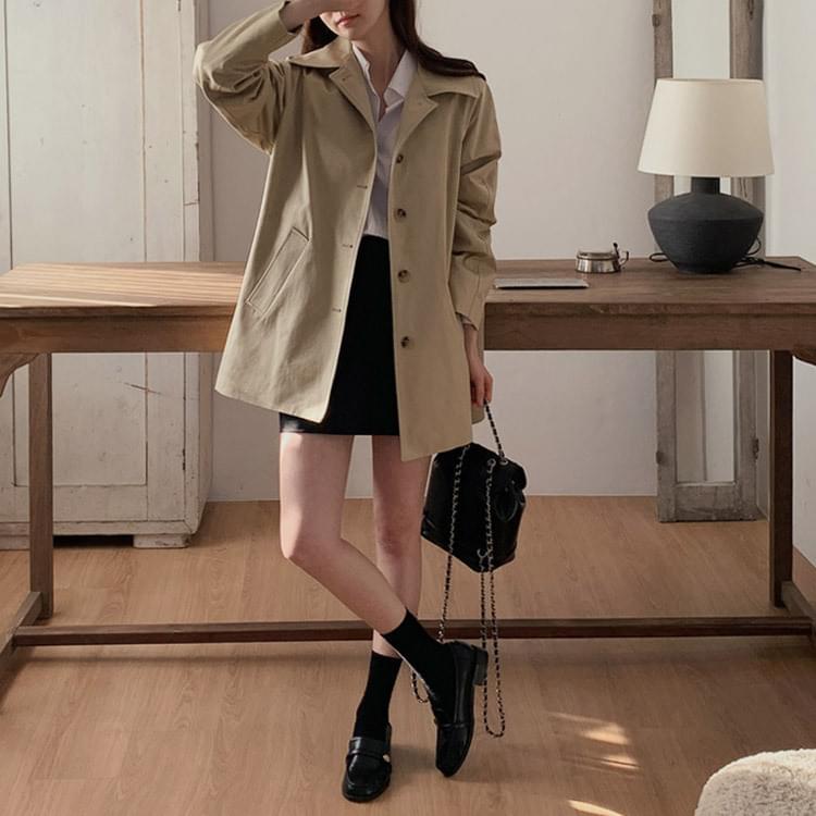 Serene half single trench coat