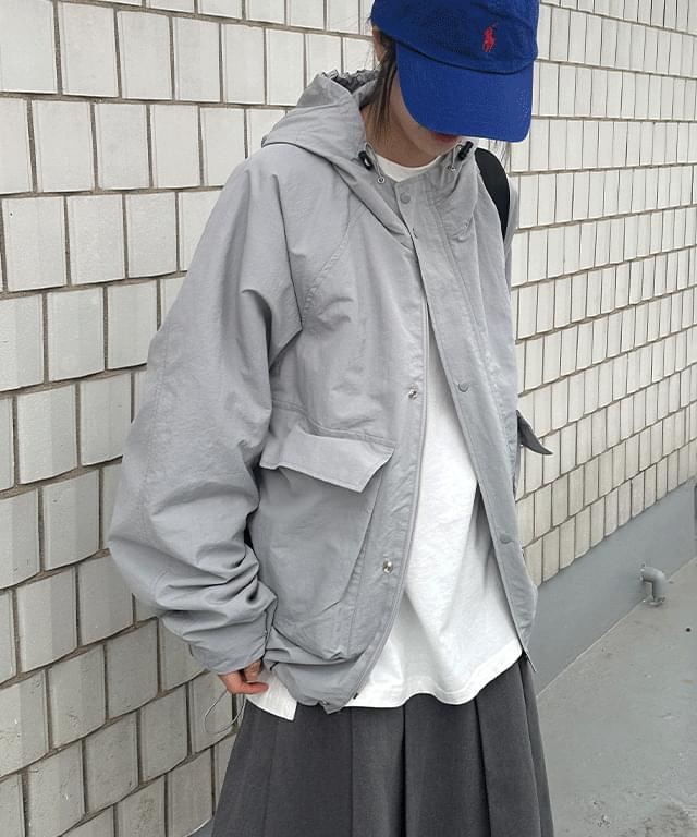 Lilas gofcore nylon hooded jacket - 3 colors