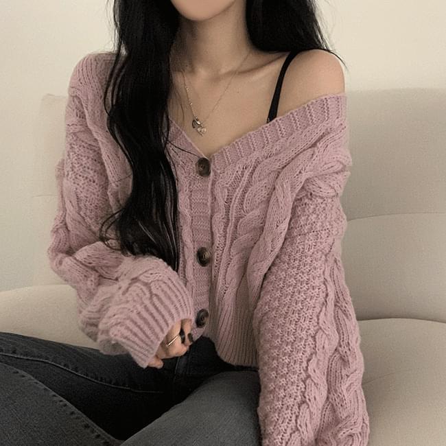 Peanut Twisted Cardigan