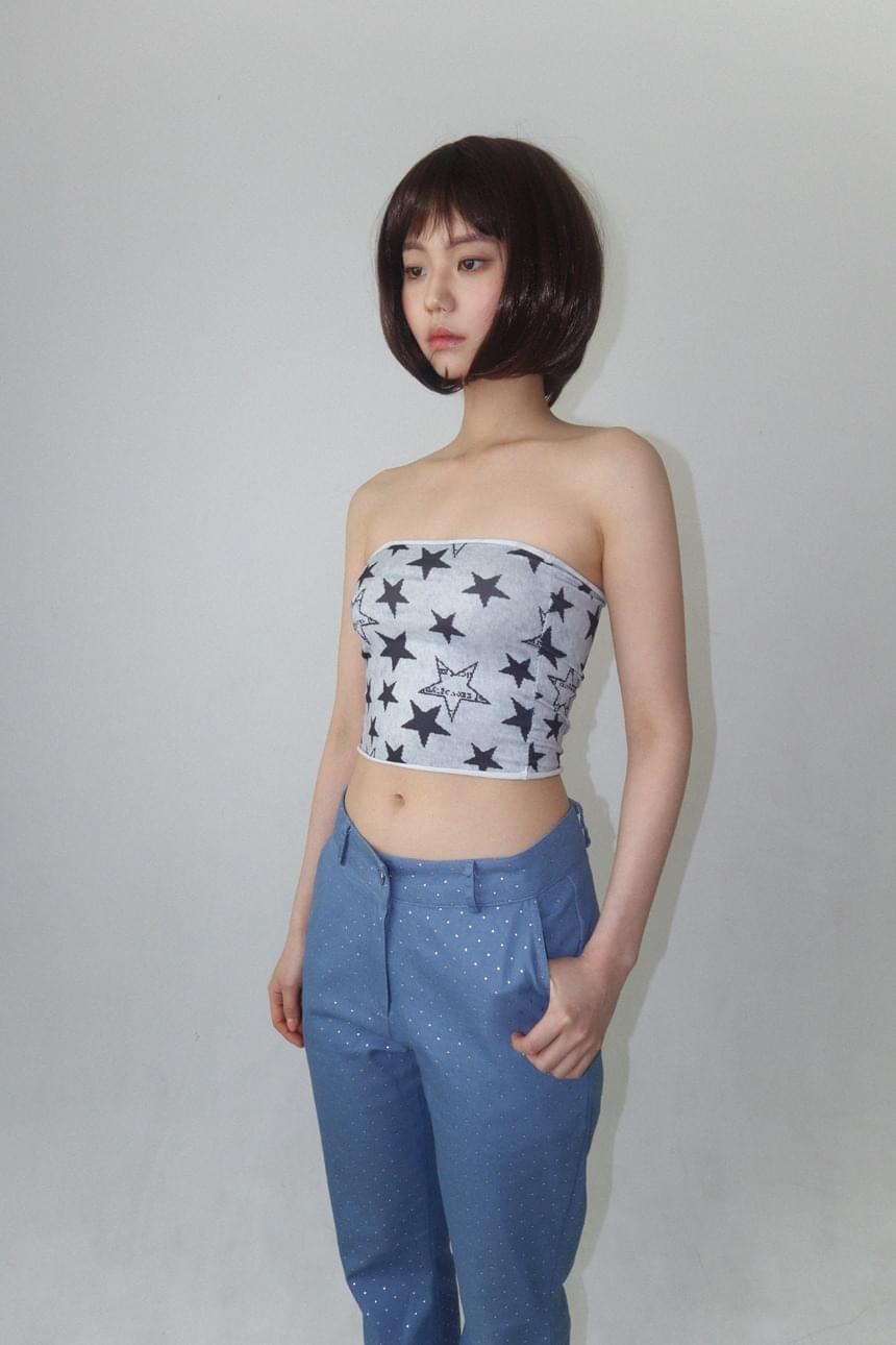 Lips tube top