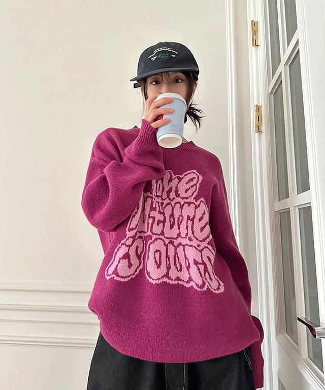 Graffiti Lettering Overfit Knitwear - 3 colors