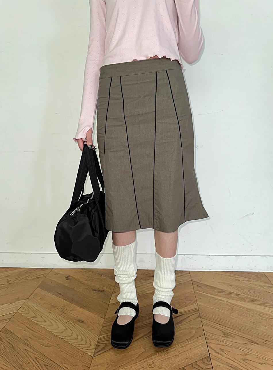 cube string midi skirt