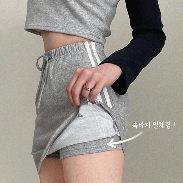 Scalpel two-line training mini banding skirt 3 colors 裙子