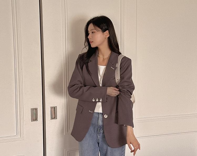 Bethells color combination single button tailored jacket