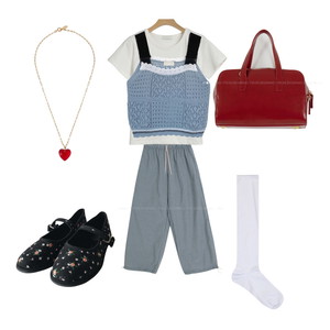 Springlook,University,Comfy 코디