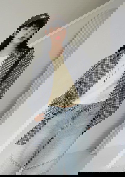 쿠츠 오버핏 체크셔츠