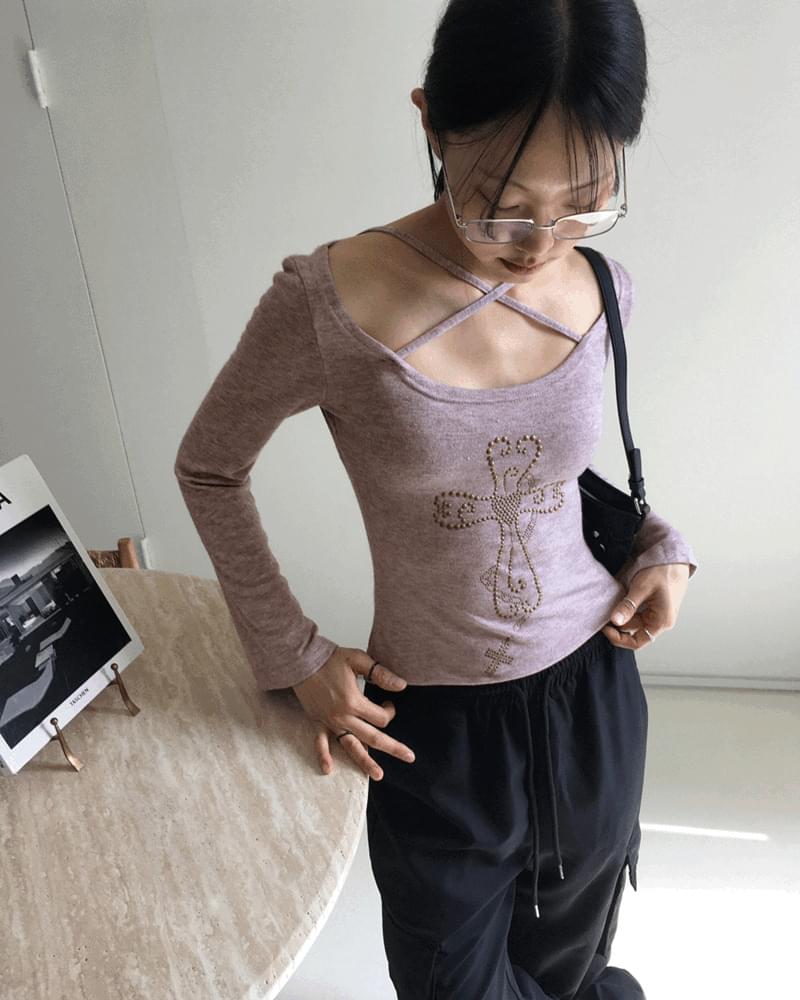 コンポヴィンテージクロスXストラップディープユニック長袖Tシャツ