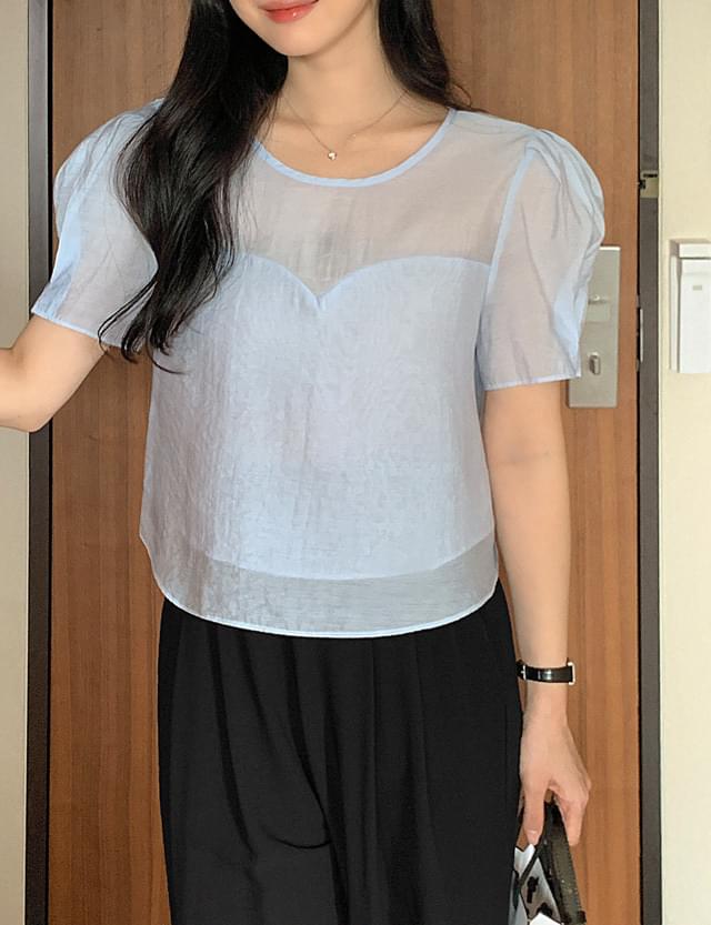 Braided Split blouse 75052