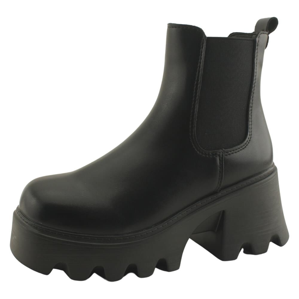 Platform Chelsea banding high heel ankle boots 8cm 靴子