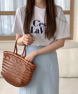 質感字母印花莫代爾短袖T恤