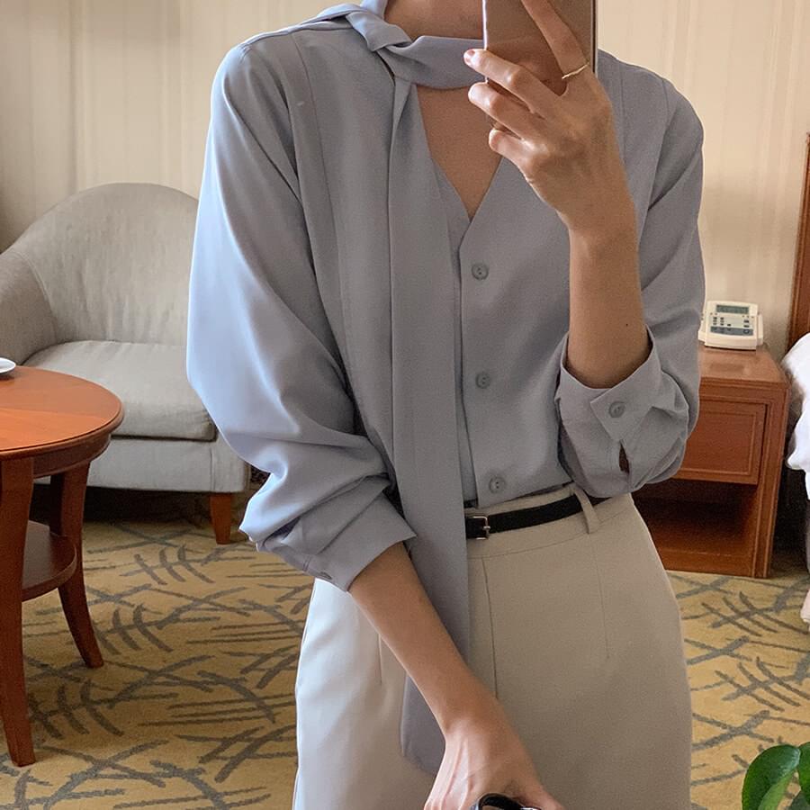Kay's tie blouse