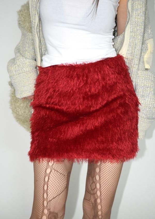 party fur mini skirt