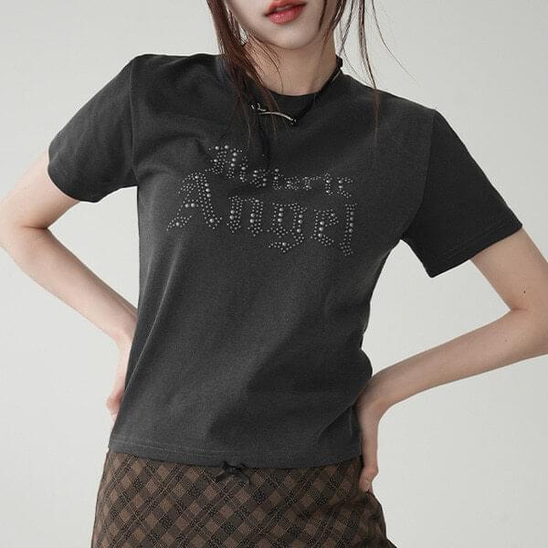 メタルレタリングTシャツ