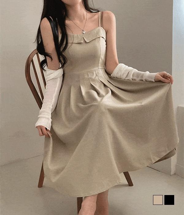 Moodner Bolero Cardigan Sleeveless Bustier Long One Dress Two Piece Set 连身裙