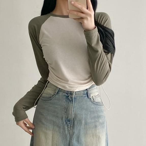 Fanta Na Grande String T Nagrang Tee Side String Tee Color T-shirt Crop T-shirt Spring New Arrivals