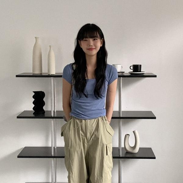 Foreni Ribbed Square Short Sleeve Tee