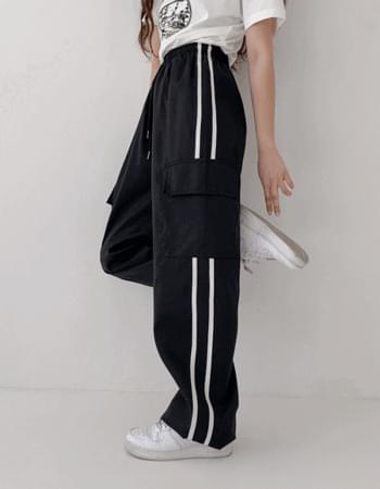 Suseonnob 217 banding cargo side stripe two-way pants