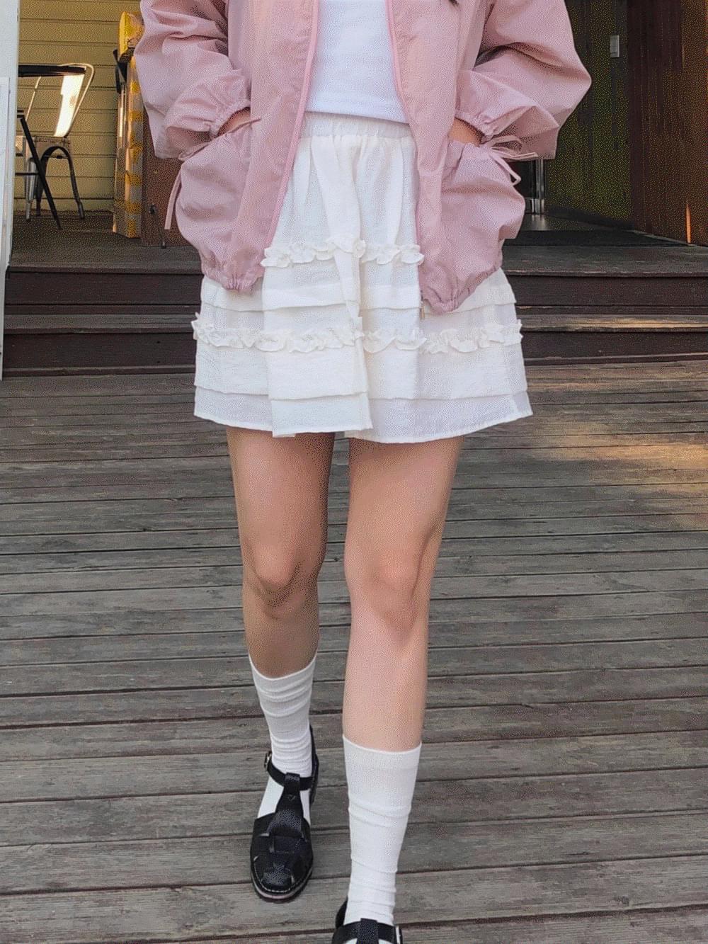 Joy frill mini skirt 3color