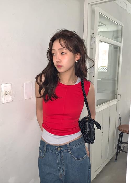 모먼 절개크롭슬리브리스 (4color)