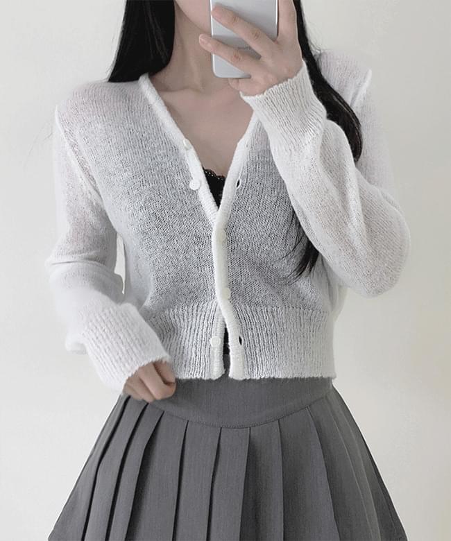 This see-through cardigan Knitwear 开襟衫