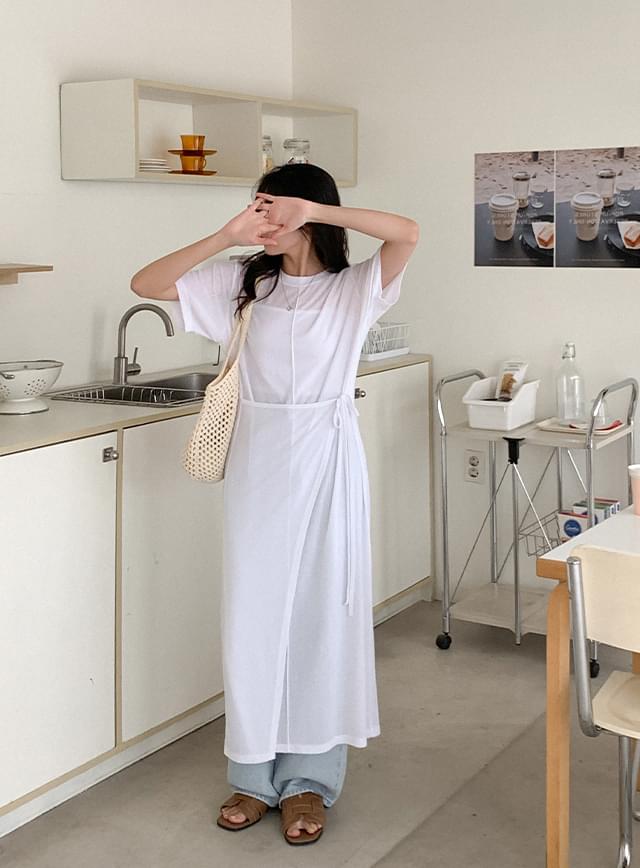 Chilling wrap long Dress 75500